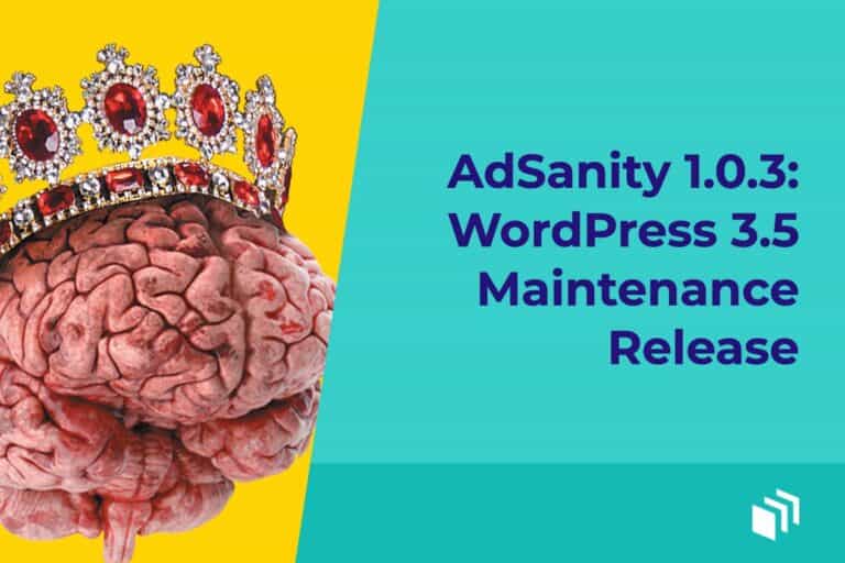 AdSanity 1.0.3: Versión de mantenimiento de WordPress 3.5