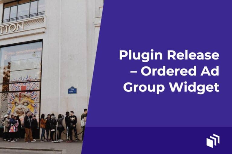 Lançamento do Plugin - Widget do grupo de anúncios encomendado