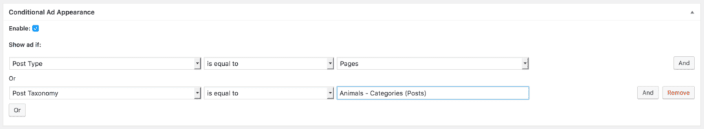 Plugin Release - Conditional Ad Appearance - The AdSanity Plugin